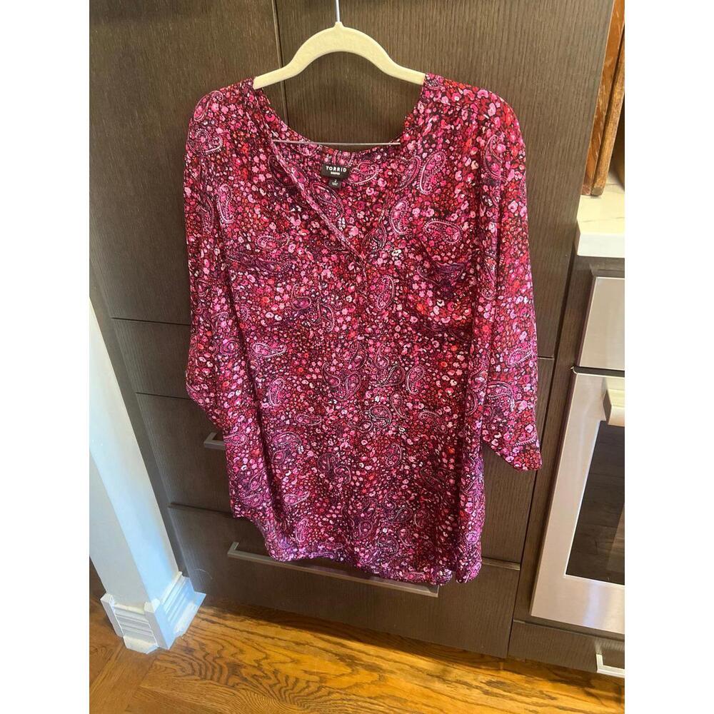 Torrid‎ tunic stress blouse size 2XL new